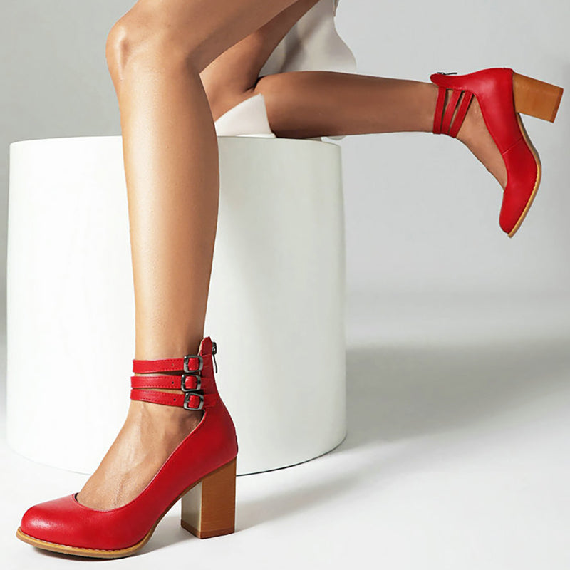 Comfortable Ankle Strap Sandals with High Heel
