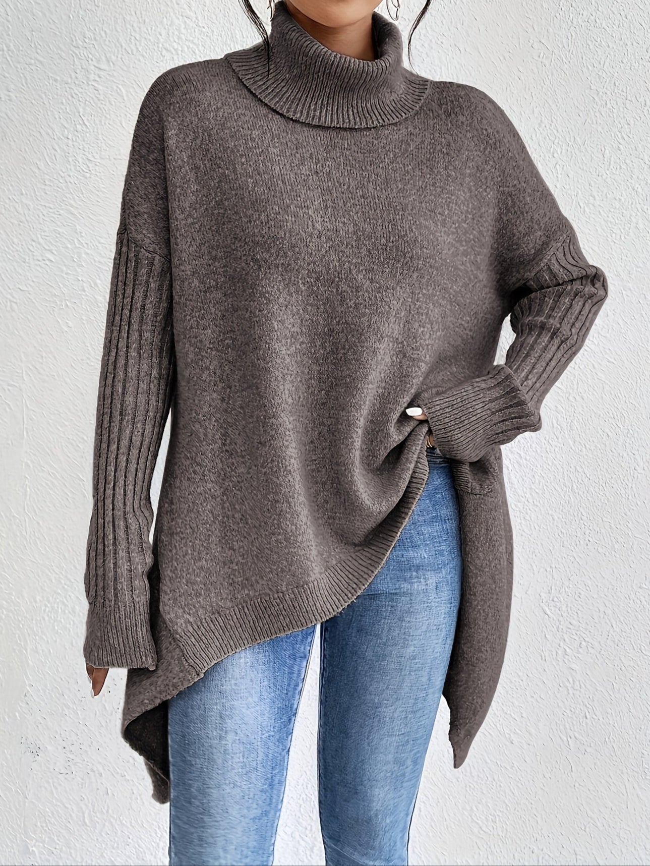 Soft Knitted Crew Neck Sweater