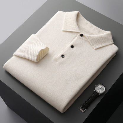 Men's Classic Fit Long Sleeve Polo Shirt - Nocini