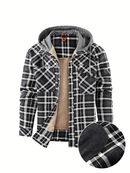 Plaid Hoodie Winter Jacket