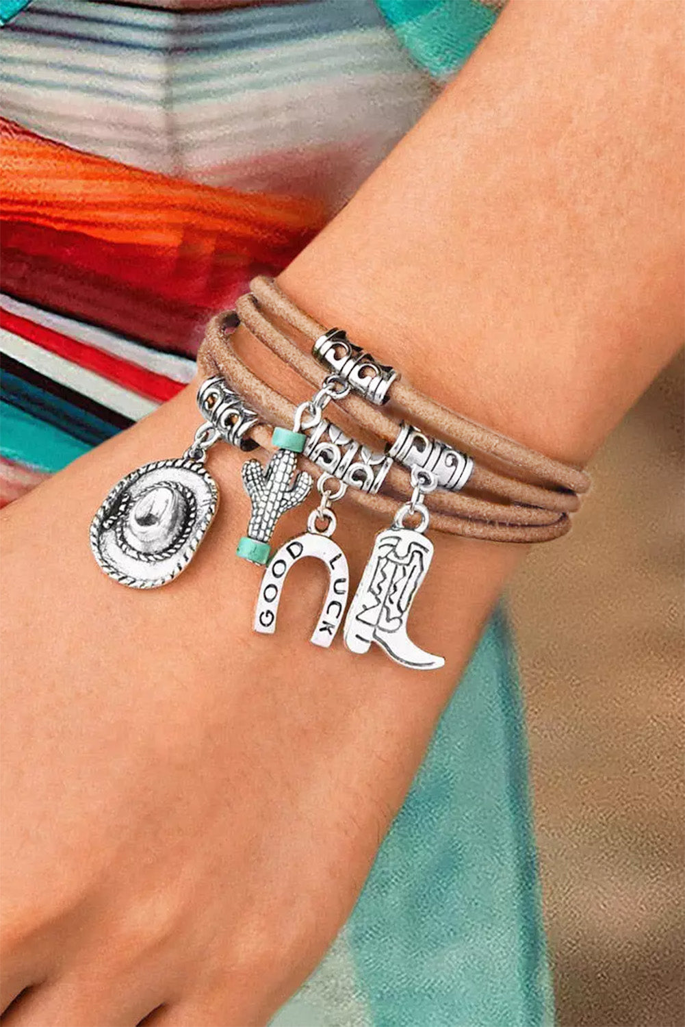 Lucky Charm Cactus Layered Bracelet - Olytrend
