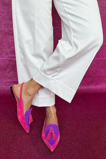 Fashionable Fringe Ballet Shoes with Cute Ankle Strap