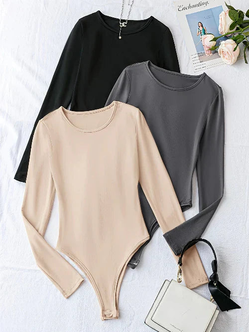 Comfy 3-Pack Long Sleeve Women's Bodysuits