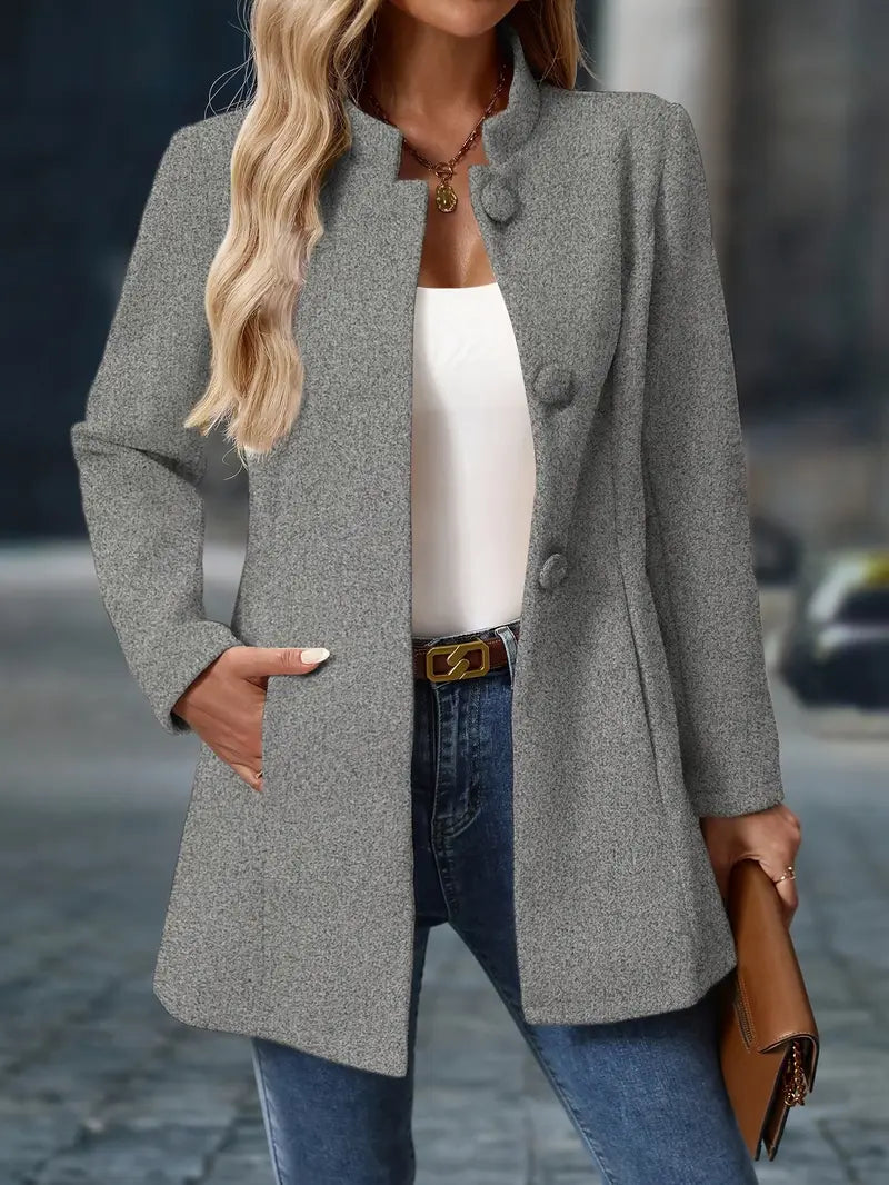 Ladies Warm Winter Parka with Fall Pattern