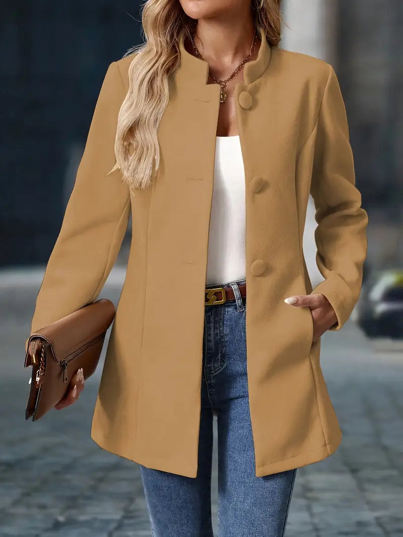 Ladies Warm Winter Parka with Fall Pattern
