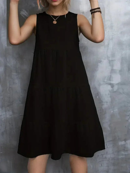 Summer Sleeveless Round Neck Dress