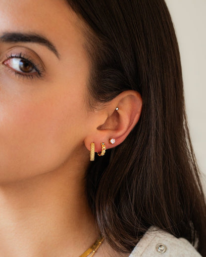 Ear stud earrings - Aurilia-Silver-Nora Luxe