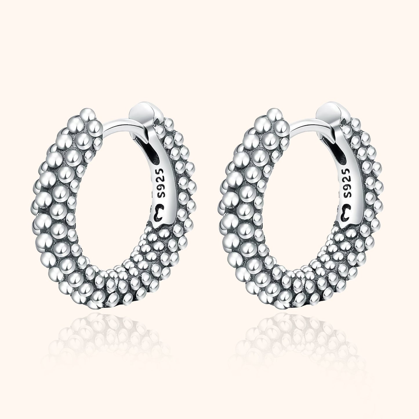 Small Sterling Silver Stud Earrings - Pexav
