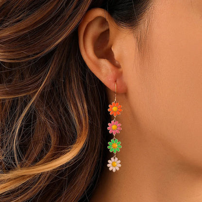 Floral Drop Dangle Earrings