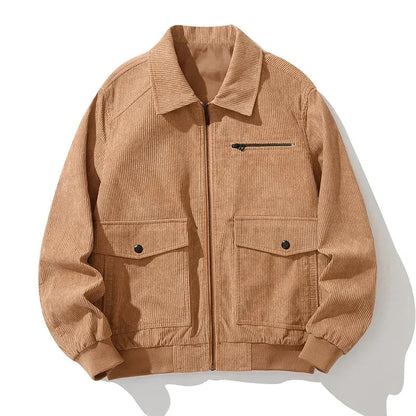 Comfortable Classic Corduroy Men's Bomber Jacket - Nocini