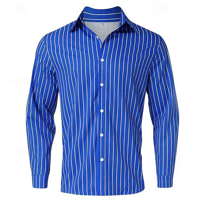 Classic Casual Stripe Dress Shirt