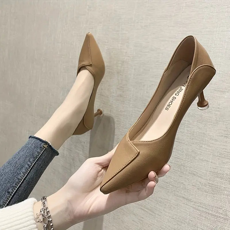 Low Heel Pointed Toe Women's Shoes
