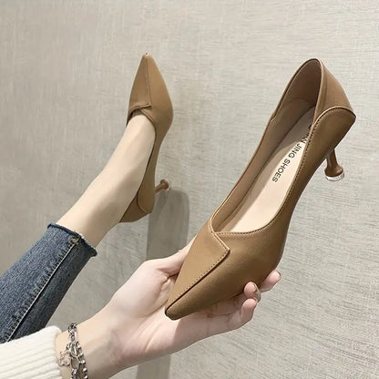 Low Heel Pointed Toe Women's Shoes