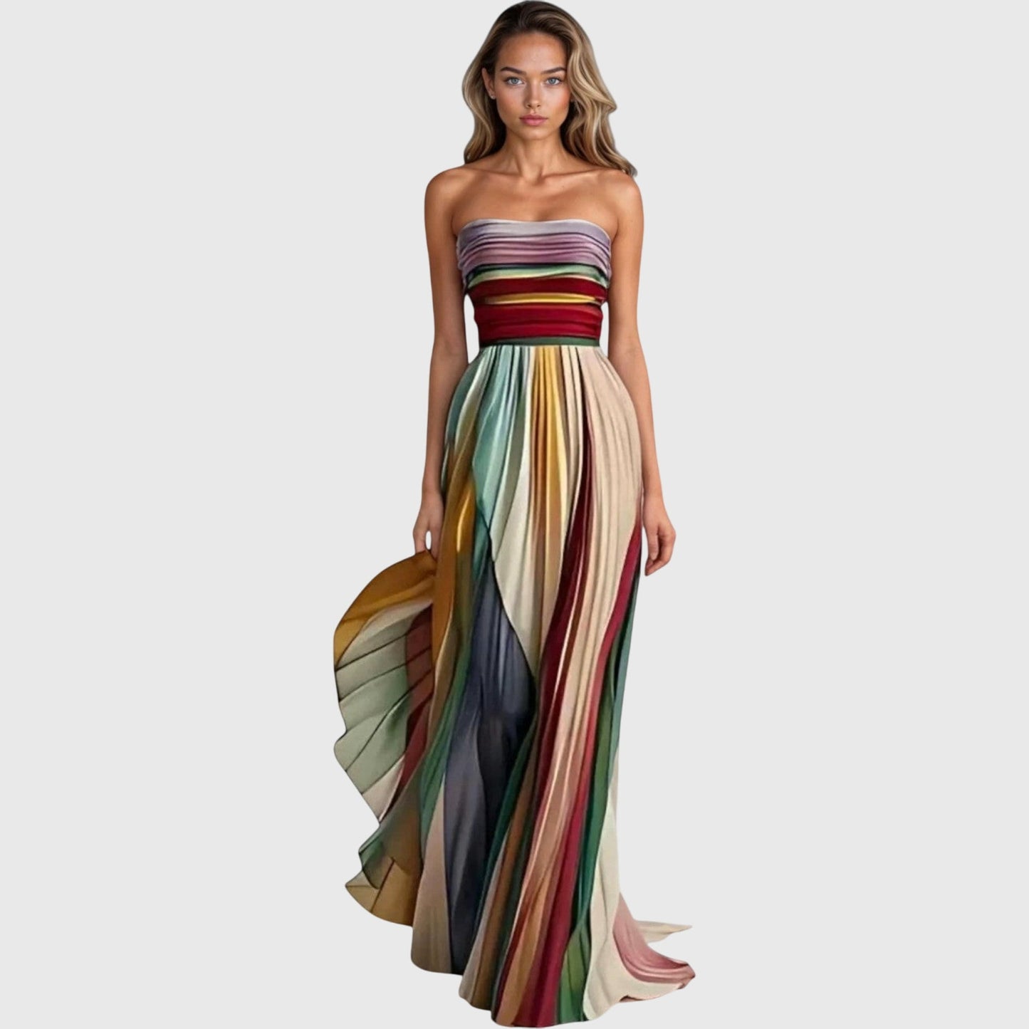Elegant Maxi Floor Length Dress - Olytrend