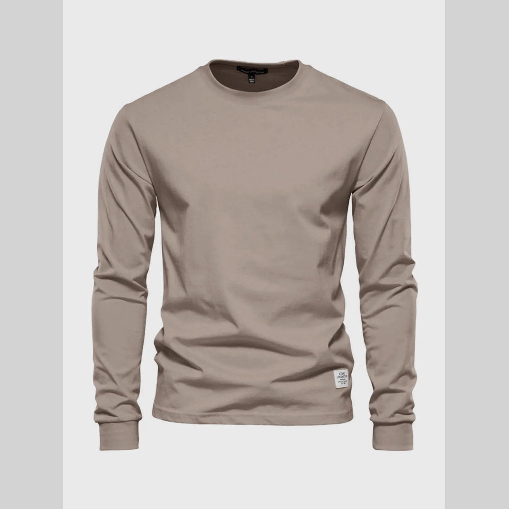 Casual Men's Crew Neck Long Sleeve Tee