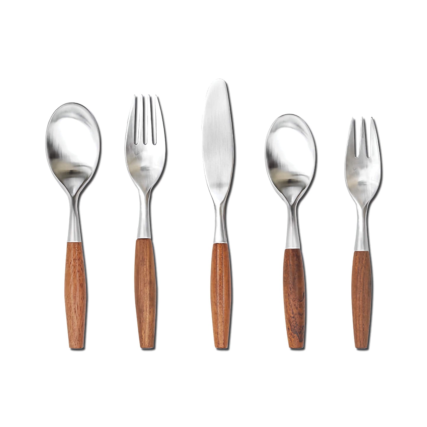 Japanese Wood Handle Flatware Set
