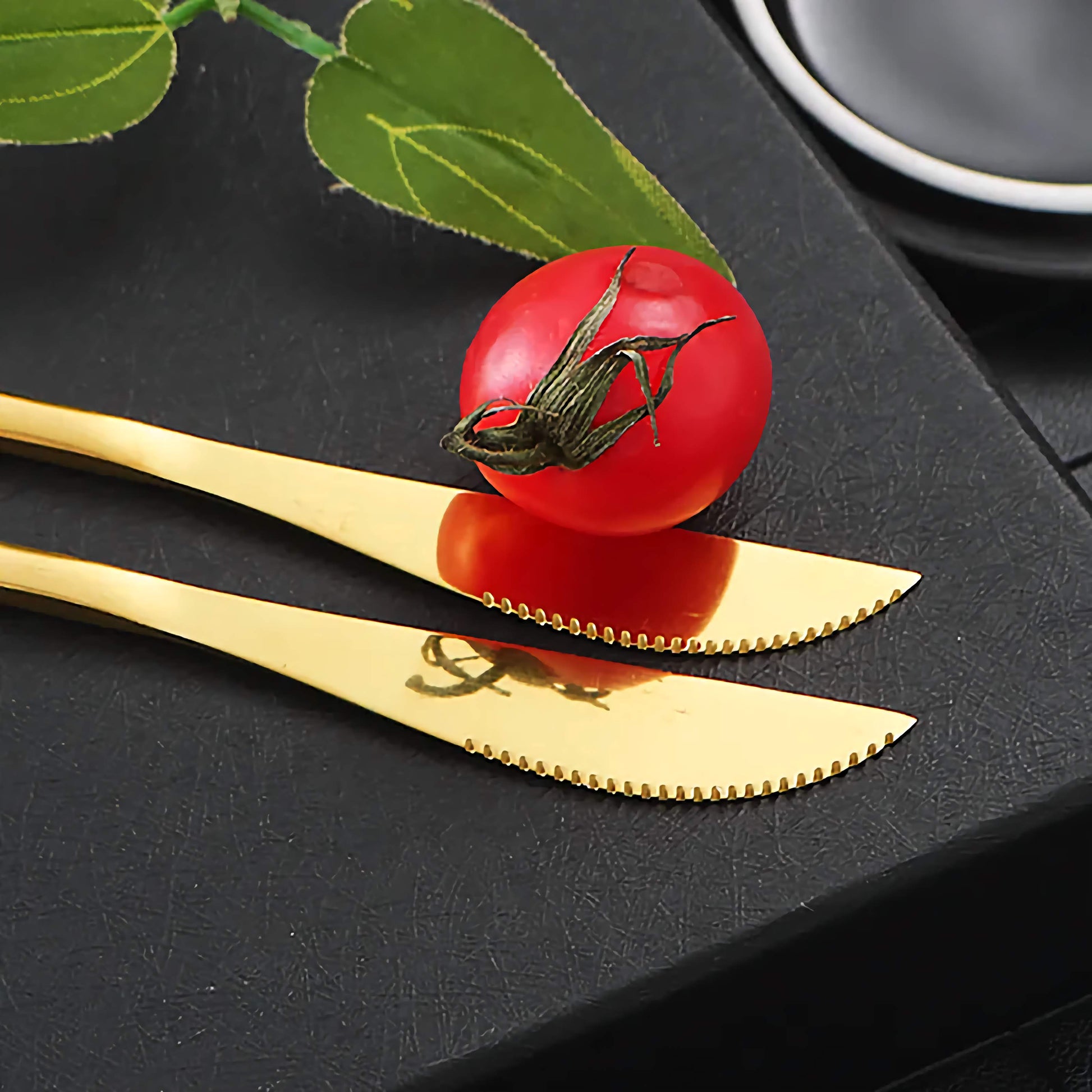Minimalist Matte Gold Flatware Set