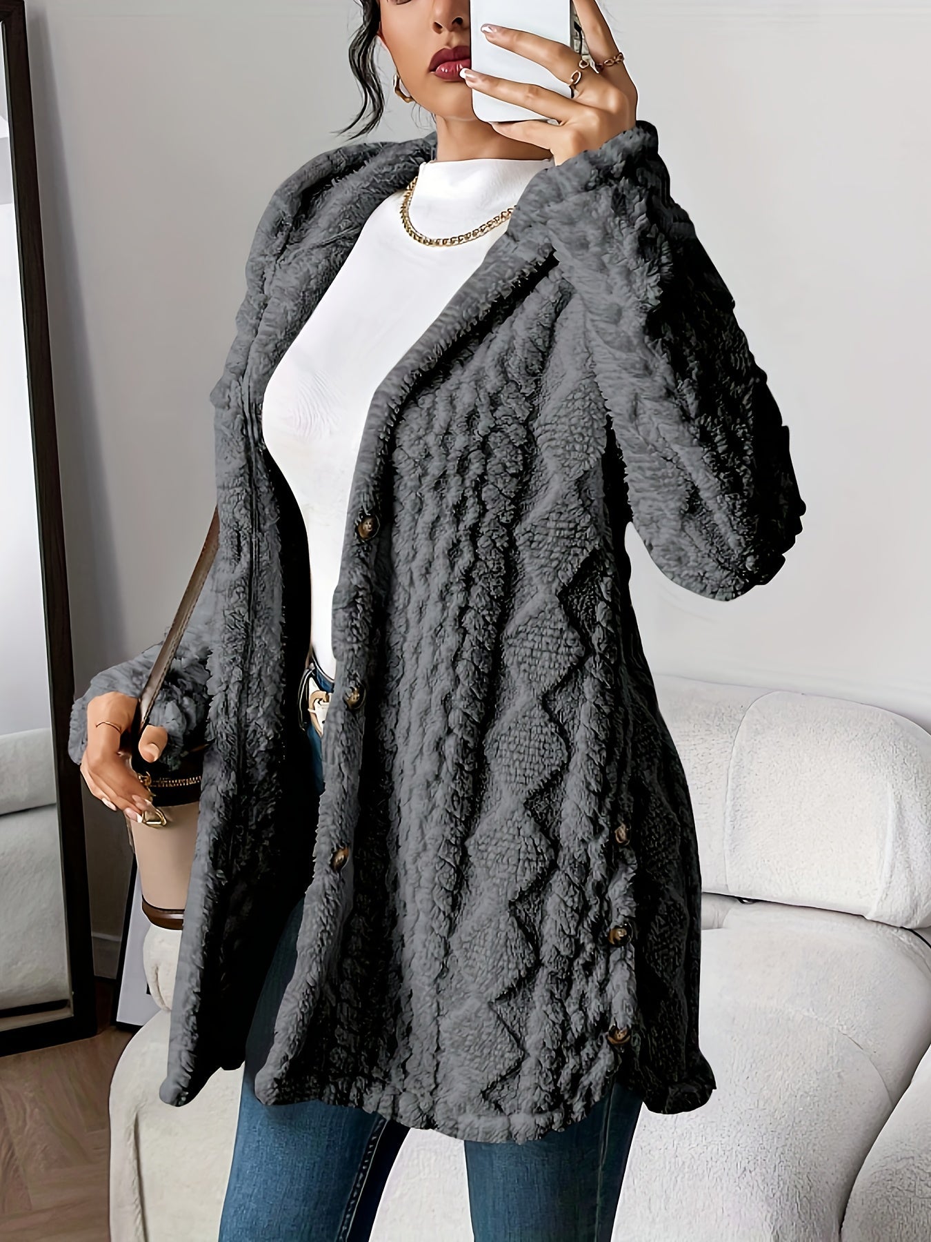 Soft Cozy Hooded Cardigan Sweater