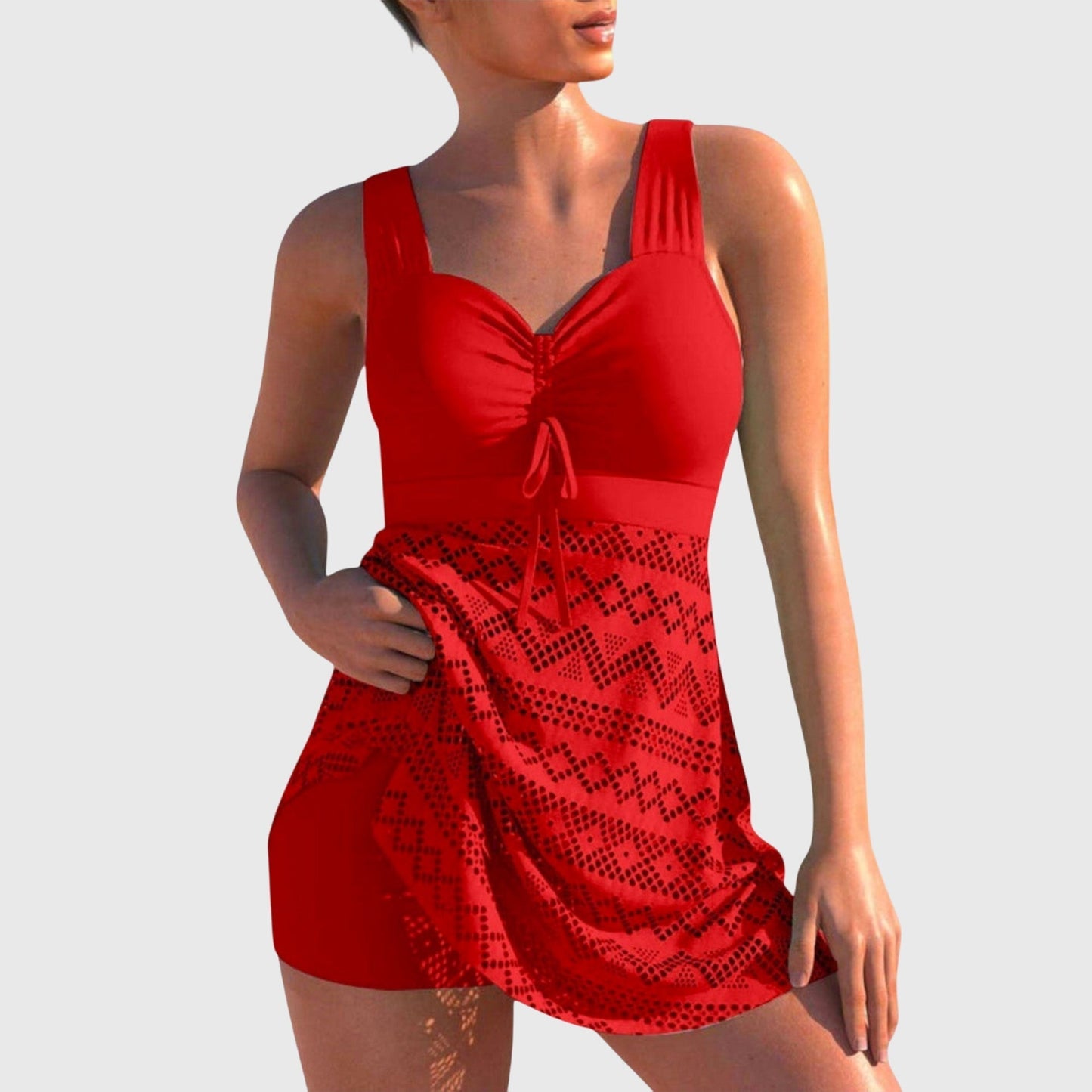Women's 2 Piece Swimsuit with Beach Skirt