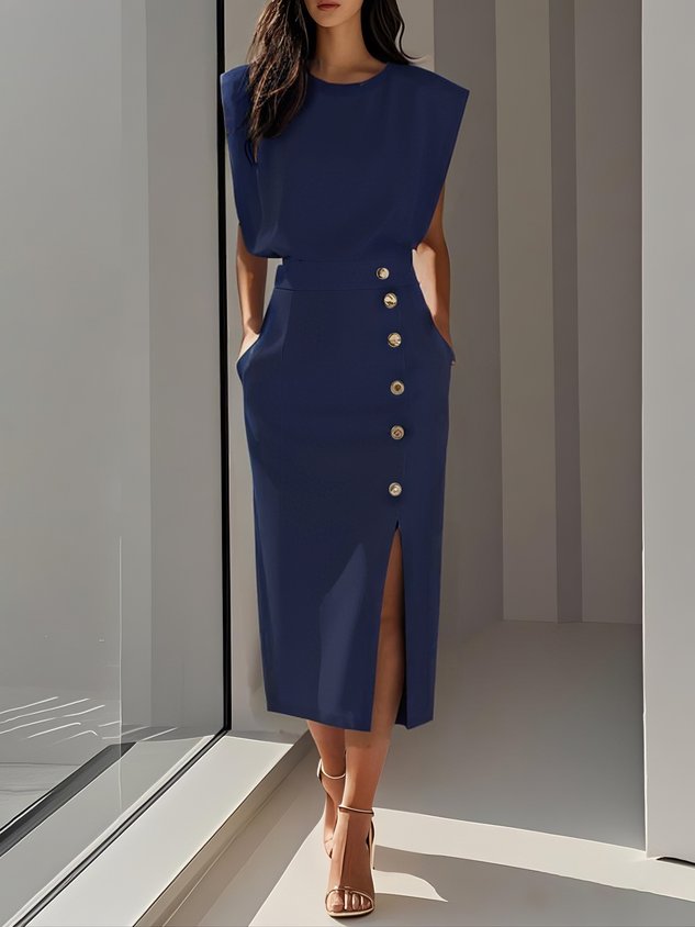 Elegant Casual Knee Length Dress