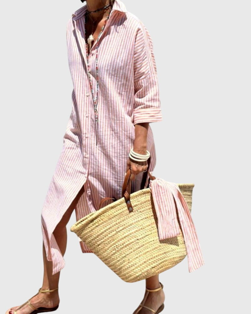 Timeless Horizontal Stripe Dress - Olytrend