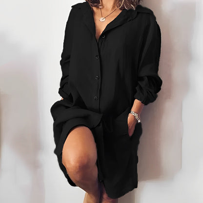 Comfortable Women's Loose Fit Long Sleeve Blouse