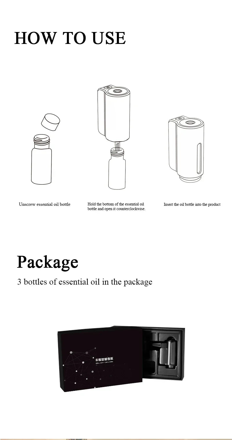 ELECTRIC AROMA DIFFUSER - AIR FRESHENER FOR CAR - USB AIR HUMIDIFIER-With 1st Cologne-Nora Luxe