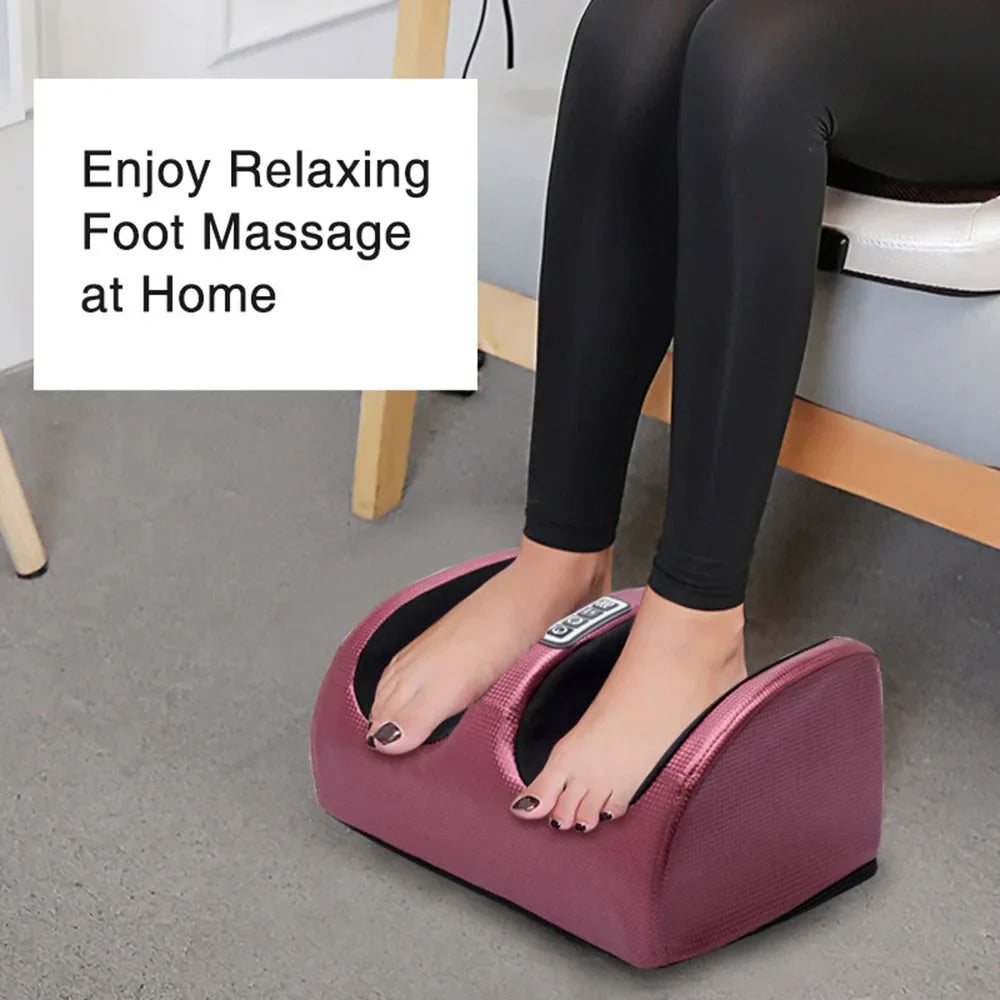 Electric Foot Massager with Heat and Shiatsu Therapy - RelaxFoot-Gold with Remote Control-Nora Luxe