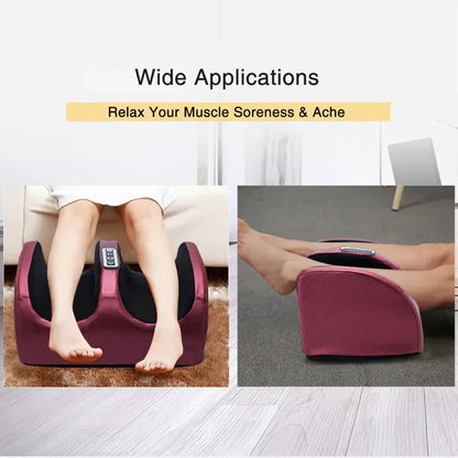 Electric Foot Massager with Heat and Shiatsu Therapy - RelaxFoot-Gold with Remote Control-Nora Luxe