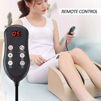 Electric Foot Massager with Heat and Shiatsu Therapy - RelaxFoot-Gold with Remote Control-Nora Luxe