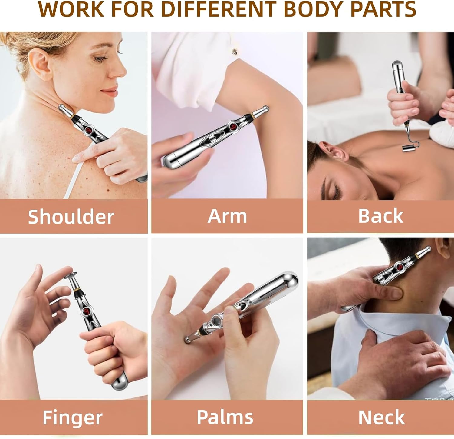 ELECTRONIC ACUPUNCTURE PEN - MERIDIAN ENERGY MASSAGE PEN FOR PAIN RELIEF-2 Heads-Nora Luxe