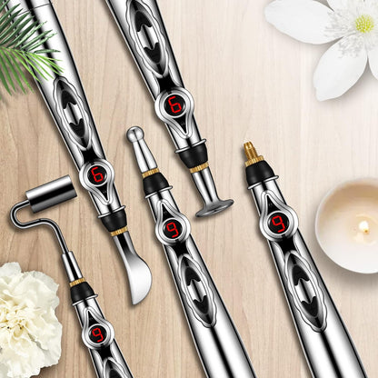 ELECTRONIC ACUPUNCTURE PEN - MERIDIAN ENERGY MASSAGE PEN FOR PAIN RELIEF-2 Heads-Nora Luxe