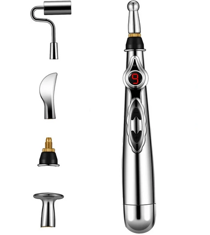 ELECTRONIC ACUPUNCTURE PEN - MERIDIAN ENERGY MASSAGE PEN FOR PAIN RELIEF-5 Heads-Nora Luxe