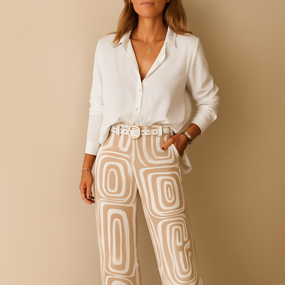 Stylish Women's Blouse and Trousers Suit - Nocini
