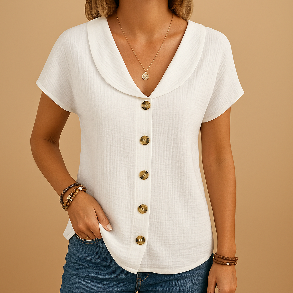 Chic Womens Classic Button Blouse - Nocini