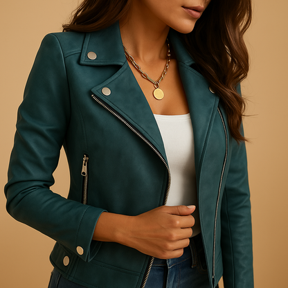 Women’s elegant fitted jacket with breathable fabric and tailored silhouette, perfect for casual, business, and evening wear.
