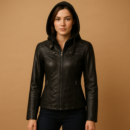 Elegant hooded jacket for women | Anouk - Nocini