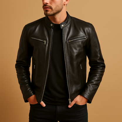 Classic Mens Leather Jacket Timeless Style - Nocini