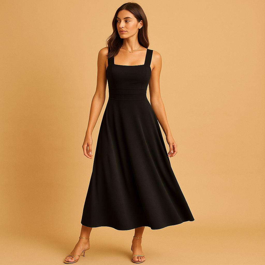 Classic Knee Length Dress for Ladies - Nocini