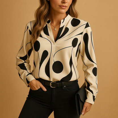 Elegant printed blouse for women | Elena - Nocini