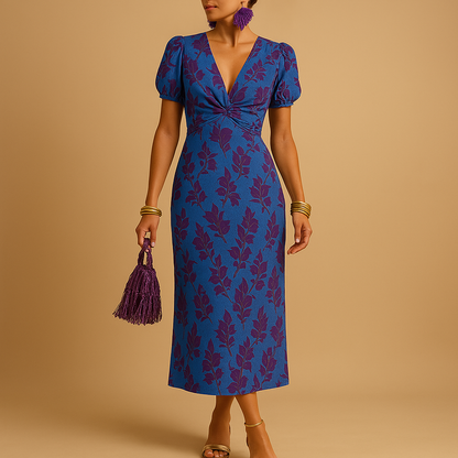 Elegant women’s puff sleeve dress with a flattering fit and chic silhouette, perfect for parties, dinners, and special occasions.