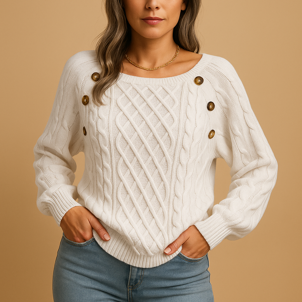 Stylish Women's Ribbed Knit Sweater - Nocini