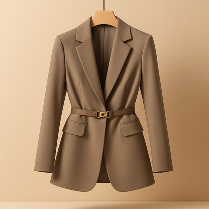 Elegant tailored blazer for women with a refined, flattering fit, ideal for work, business occasions, and evening outfits.