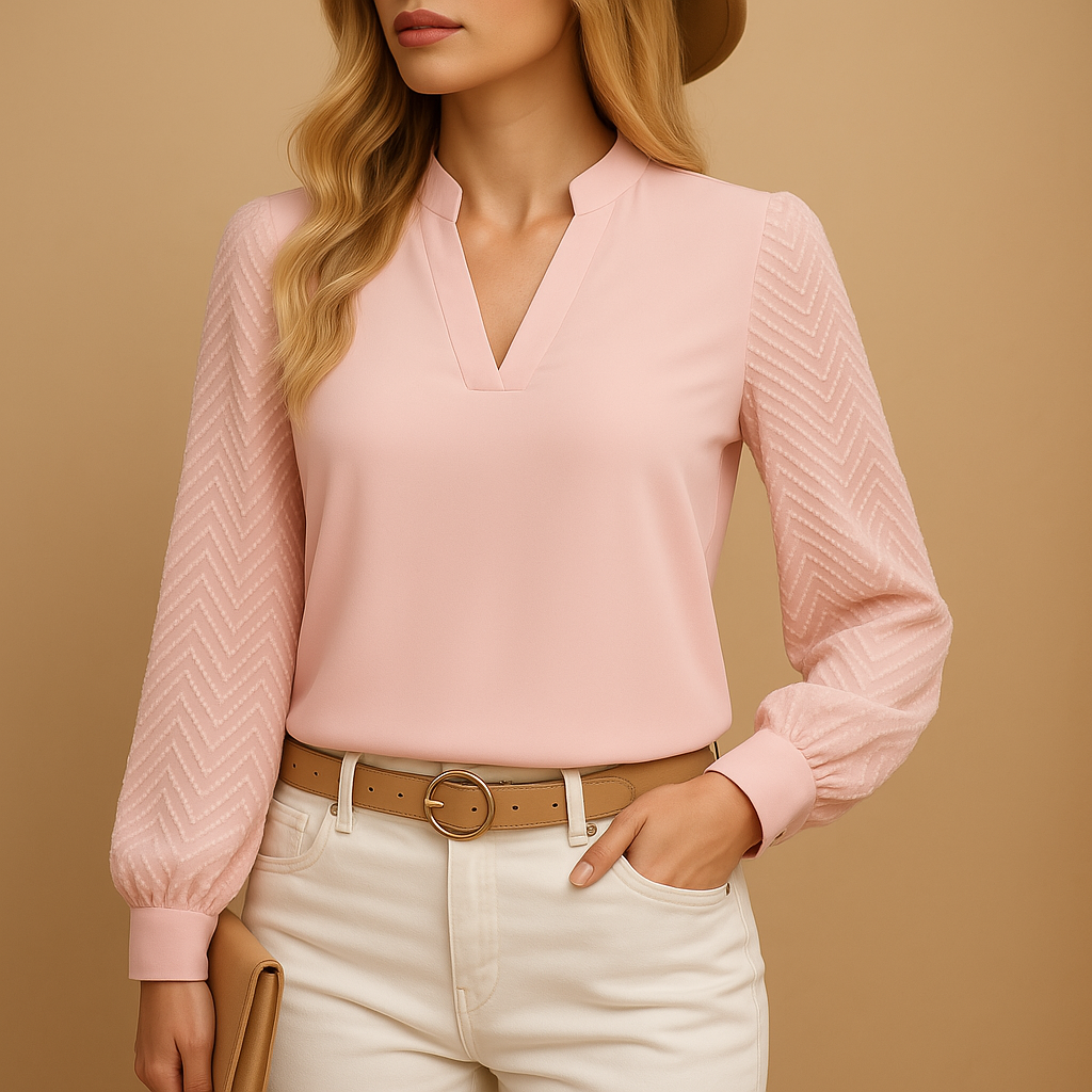 Chic Low Neck Women's Blouse - Nocini