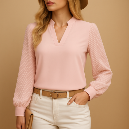 Chic Low Neck Women's Blouse - Nocini