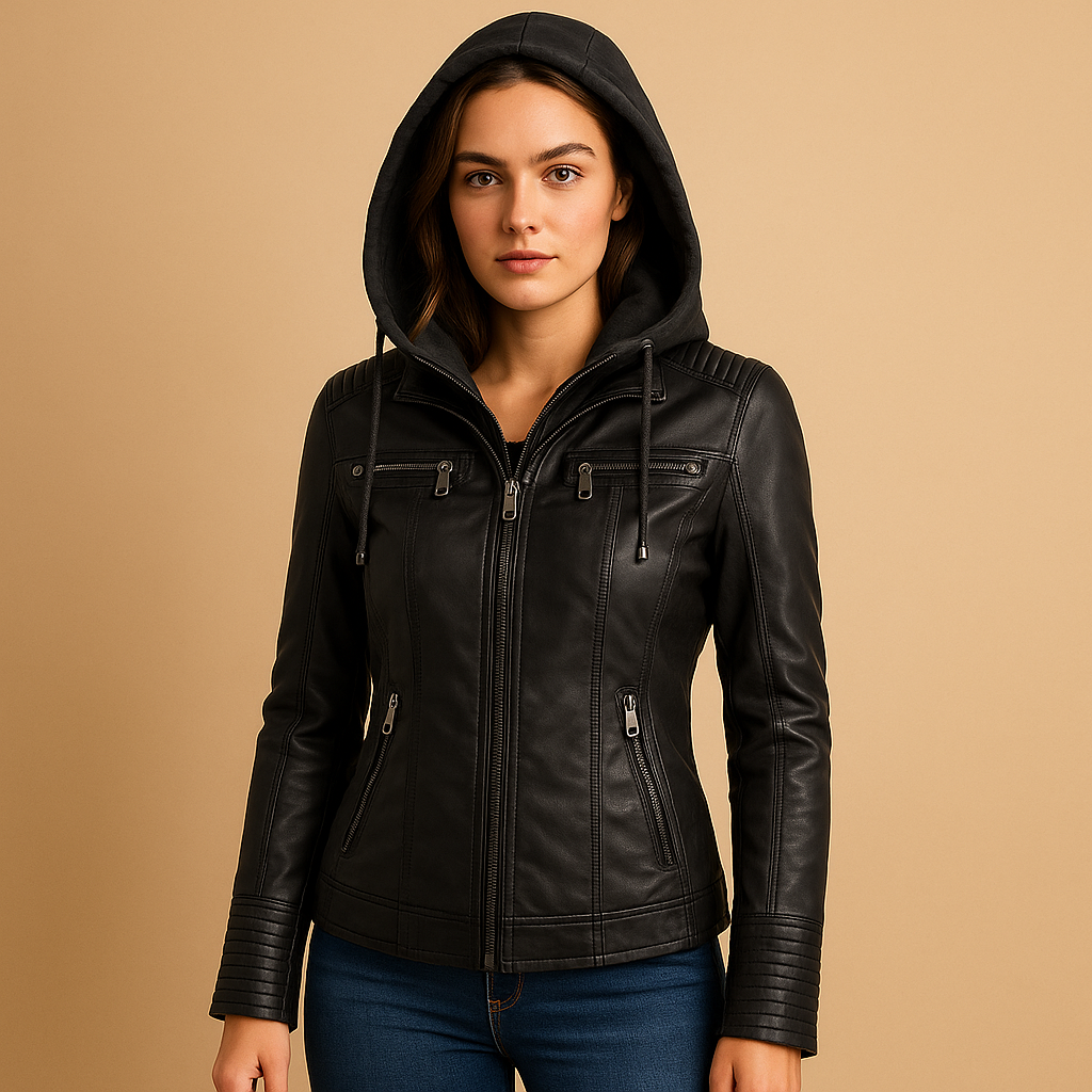 Elegant women’s winter coat with detachable hood and comfortable fit, suitable for winter walks, city trips, and stylish cold-weather outfits.