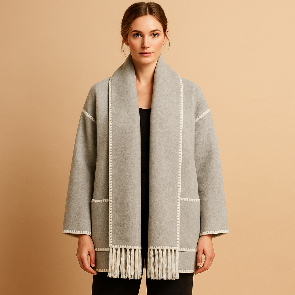 Elegant winter coat with belt for women | Calista - Nocini