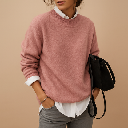 Classic Ladies Wool Crew Sweater - Nocini