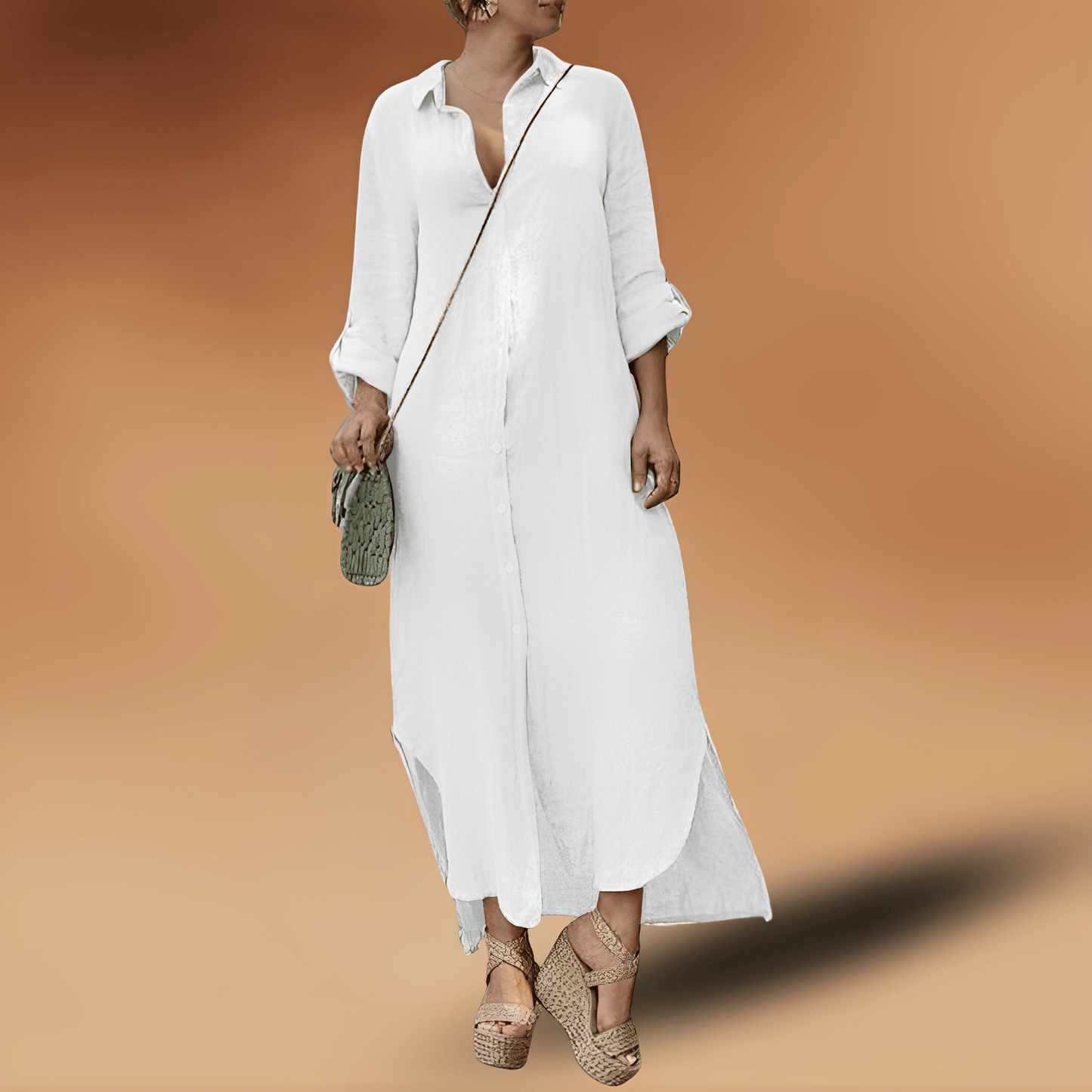 Comfy Women's Maxi Dress with Long Sleeves