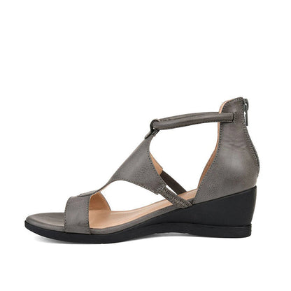 ElevateStyle Sandals | Women's Sandals with Elevated Heel and Ankle Strap Design-Black-6-Nora Luxe